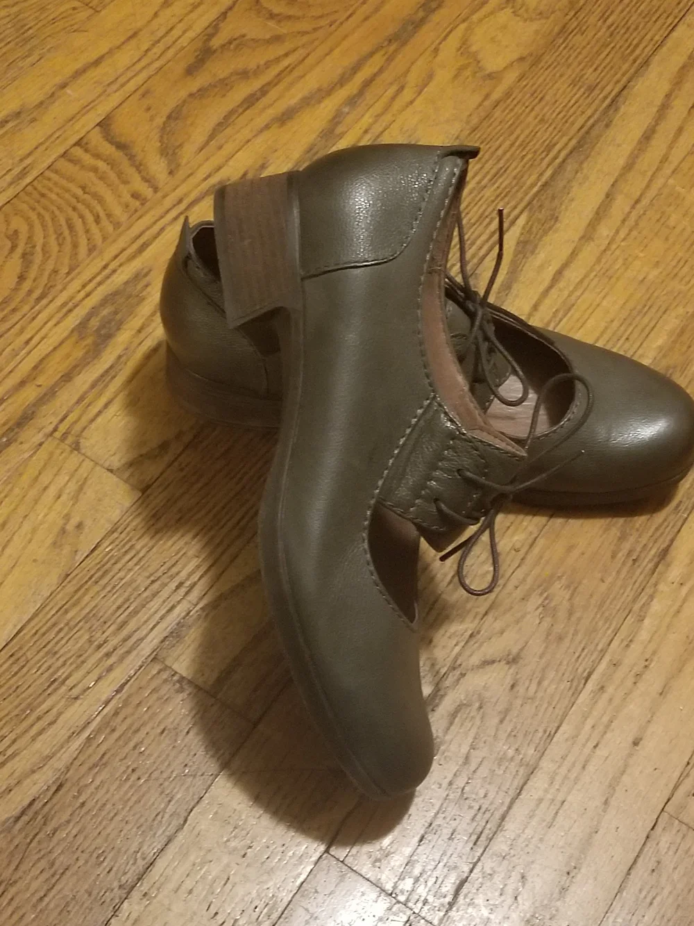 Dansko Larose Womens Olive Green Leather Lace Up Mary Jane Shoes in size 10 (41)